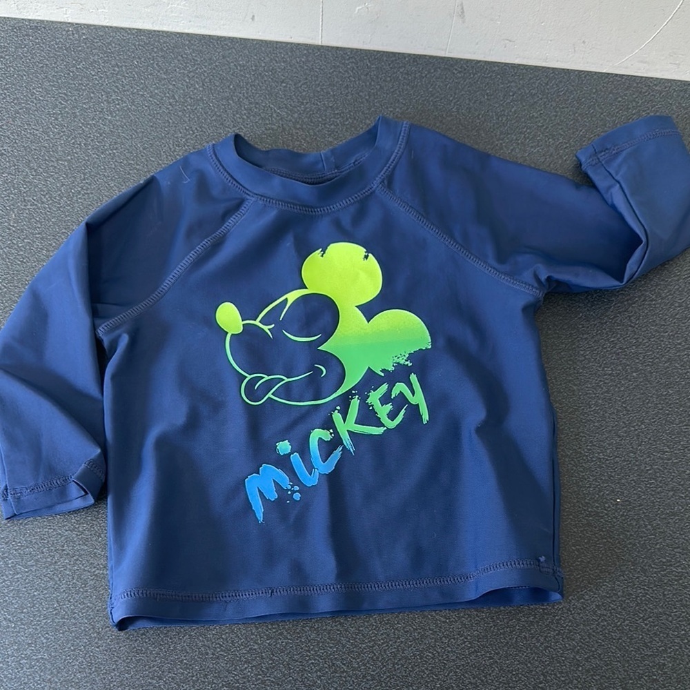 Blue Mickey Mouse Long Sleeve Shirt Disney